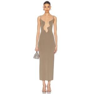 Christopher Esber Salacia wire column dress in EUCALYPTUS S